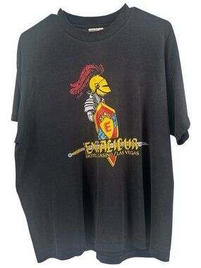 Vintage Excalibur Las Vegas Shirt Mens XL Casino 90s Made in USA Castle Hotel